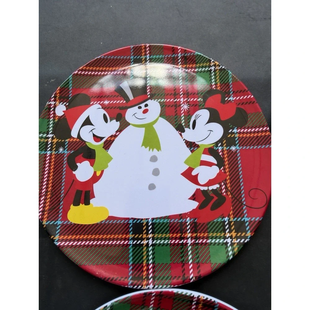 Disney Christmas Dessert/ Salad/display Plates Set of 4